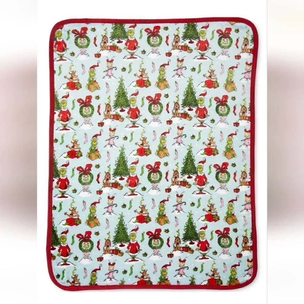 Grinch throw set